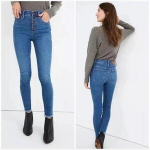Madewell 10" high rise skinny in mackey wash